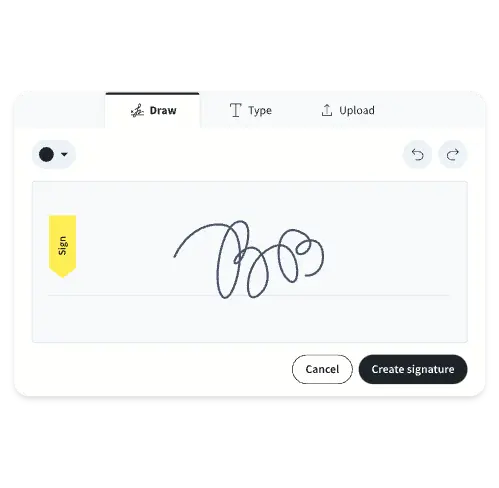 Signature Drawing UI